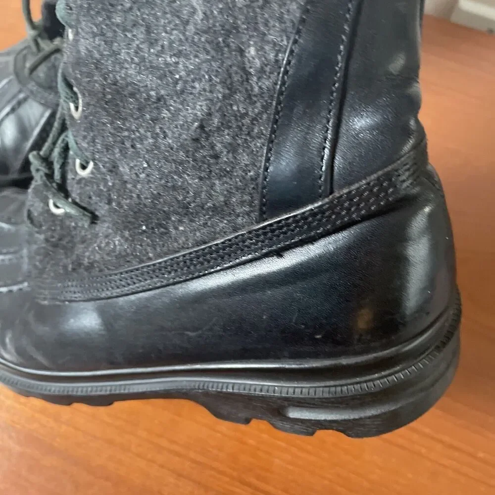 RALPH LAUREN BOOTS RARE $795 Duck Style LEATHER ITALY Men’s 8 D Black